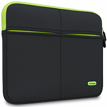 AirCase Premium Unisex Laptop-MacBook Cover Sleeve with Multiple Pockets fits Upto 13.3 Shockproof Zippered Case Bag