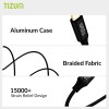 AirCase Tizum High Speed Usb Type C To Usb B 2.0 Printer Cable Cord|Nylon Braided Fiber Jacket, Gold Plated Connectors