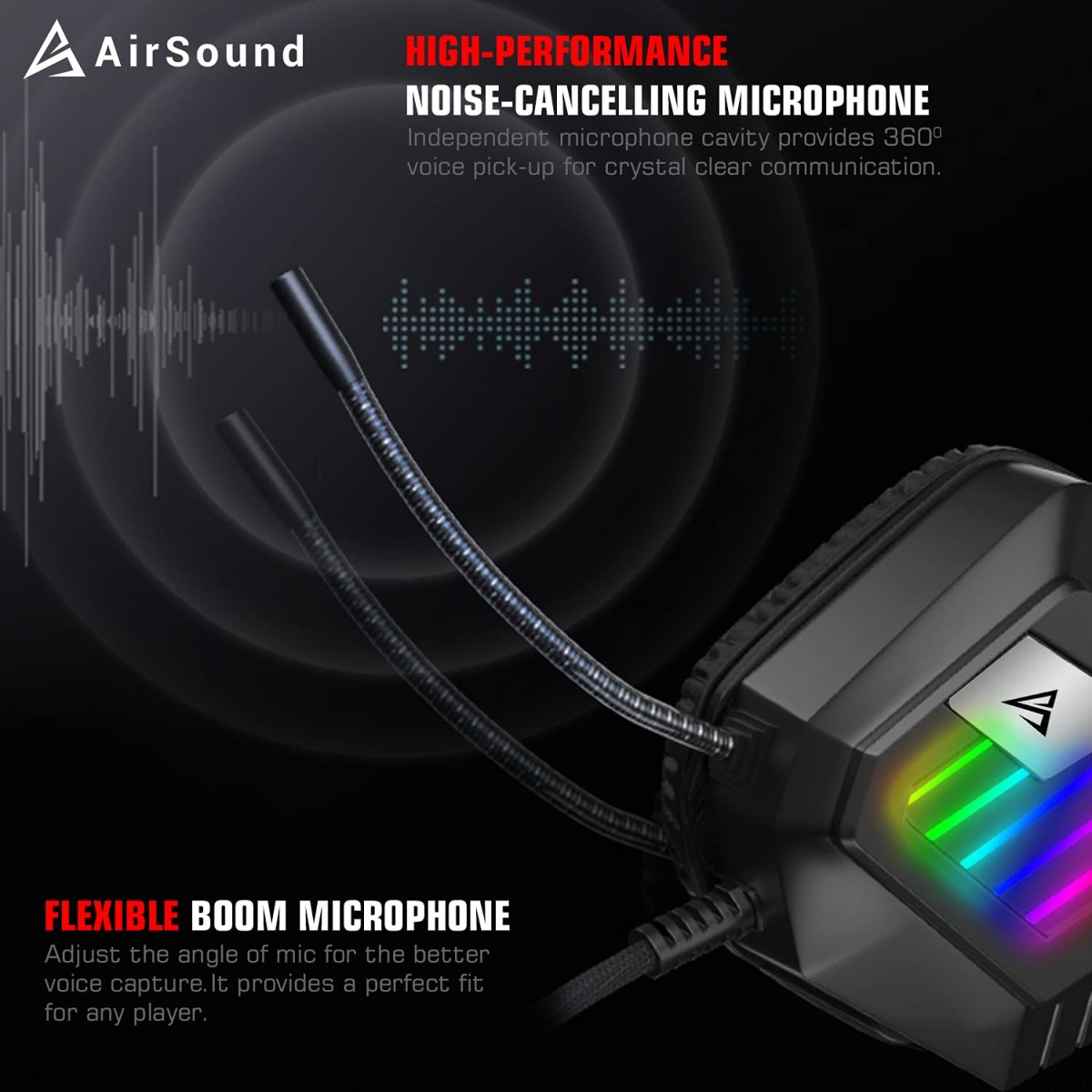 AirSound Alpha-1 Wired Over Ear Headphone with Mic