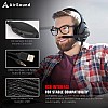 AirSound Alpha-5 Stereo Gaming Headset for PS4 PC Xbox One PS5 Controller, Noise Cancelling Over-Ear Headphones with Mic, RBG LED, Bass Surround, Soft Memory Earmuffs for Laptop Mac Nintendo NES Games