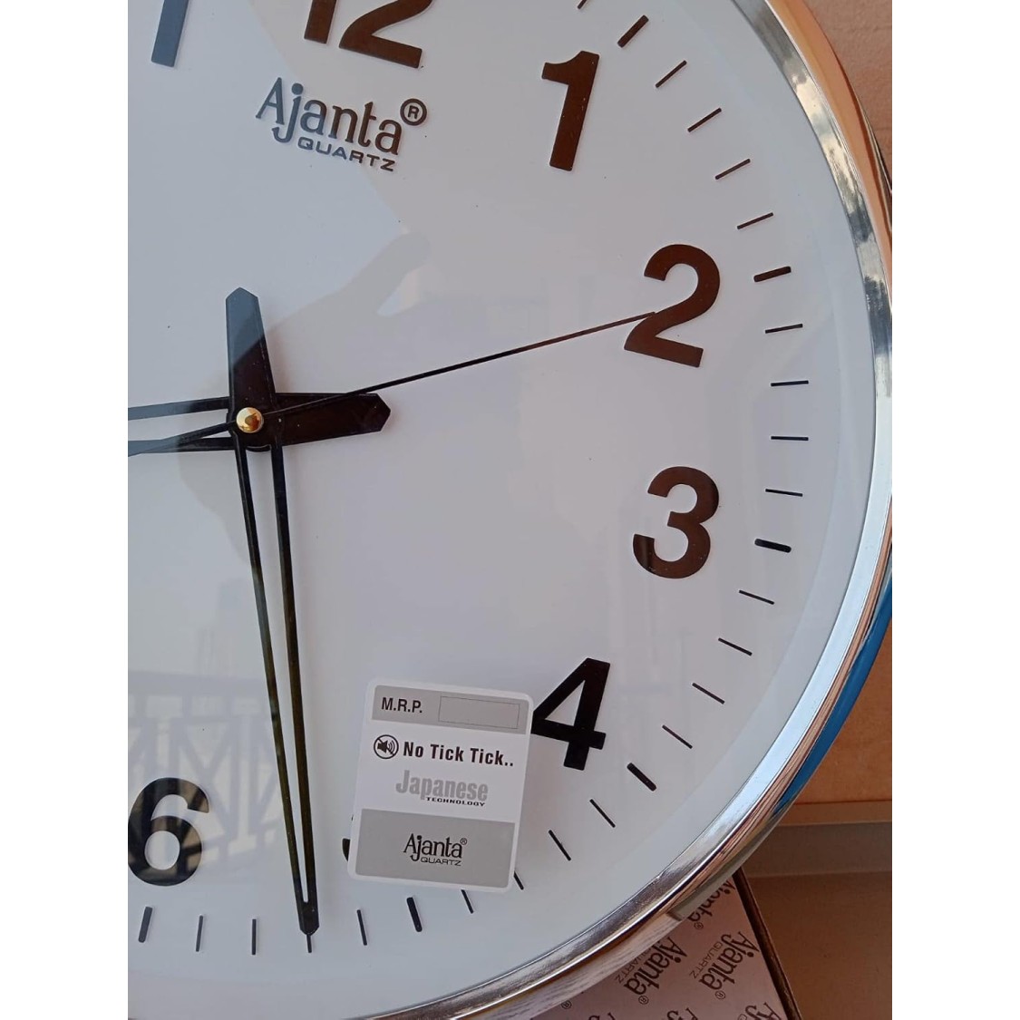 Ajanta Quartz Ajanta Abstract Quartz Analog Wall Clock 32 Cm X 32 Cm X 3.5 Cm,White