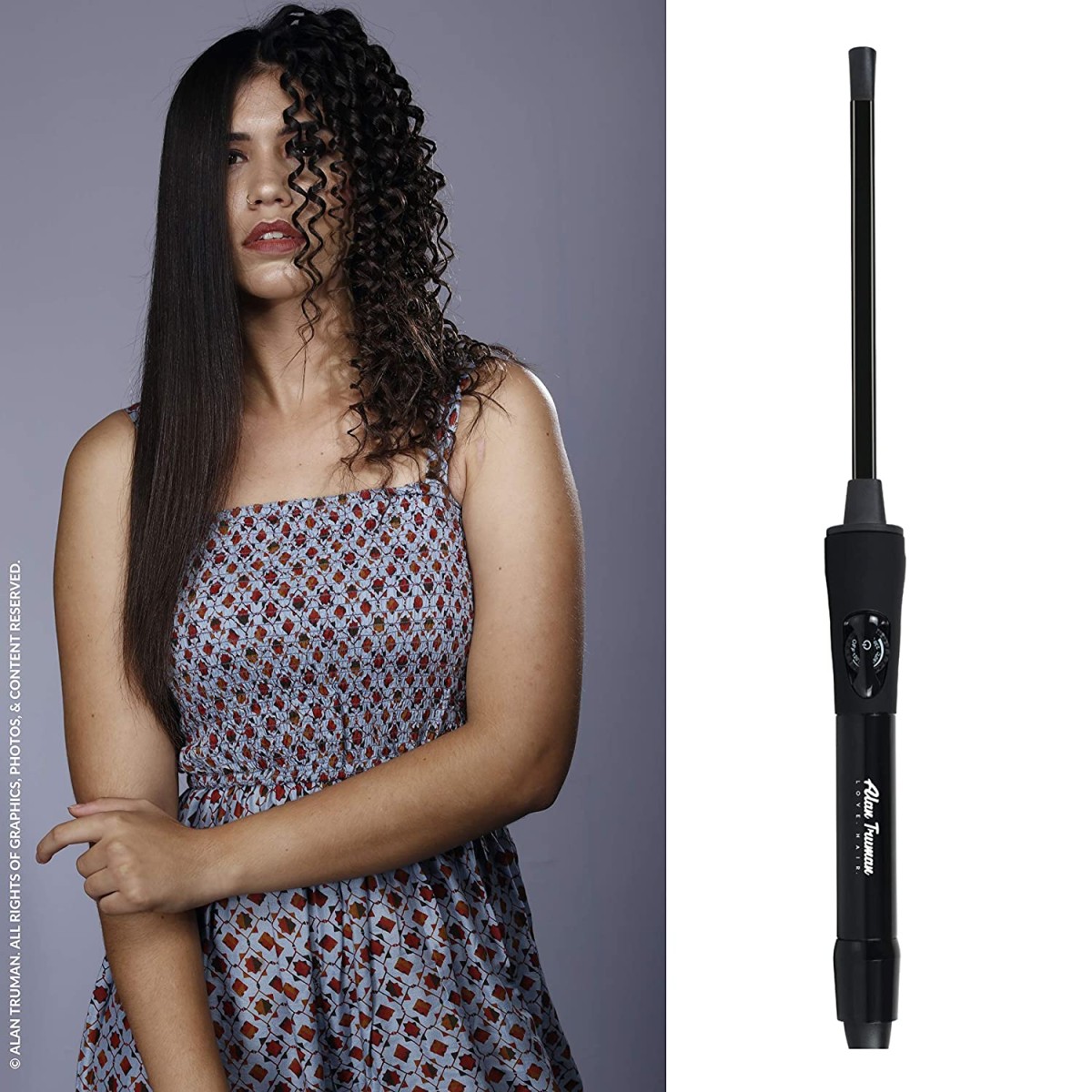 Alan Truman Hot Stick Professional Slim Curler Electric Hair Curler Black