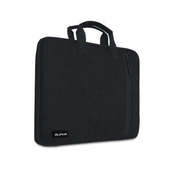 Alifiya Polyester MacBook Laptop Sleeve Cover Bag 16 Inch (Black_L22, 180 Degree Opening)