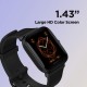 Amazfit Bip U Smart Watch SpO2 Stress Monitor 3.63 cm 1.43 HD Color Display 60 Breathing Training 50 Watch Faces Black
