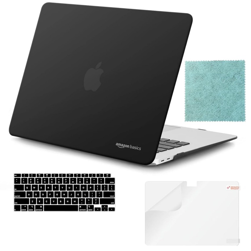 Amazon Basics 13.3 inch Hard Case Laptop Cover for MacBook Air M1 | Waterproof | Compatible with 2018/2019/2020 MacBook Air M1 A2337 A2179 A1932 Amazon Basics 13.3 inch Hard Case Laptop Cover for MacBook Air M1 | Waterproof | Compatible with 2018/2019/2020 MacBook Air M1 A2337 A2179 A1932