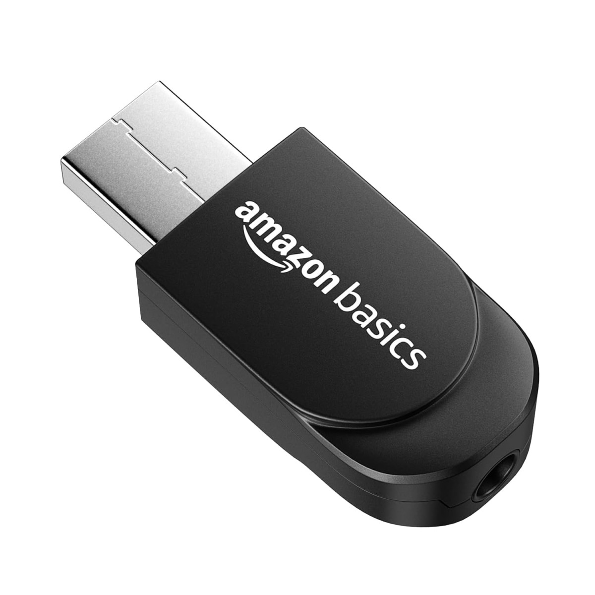 Amazon Basics 2 in 1 Bluetooth 5.0 Transmitter Receiver | 3.5mm Stereo Audio Adapter with Mic | Portable Design