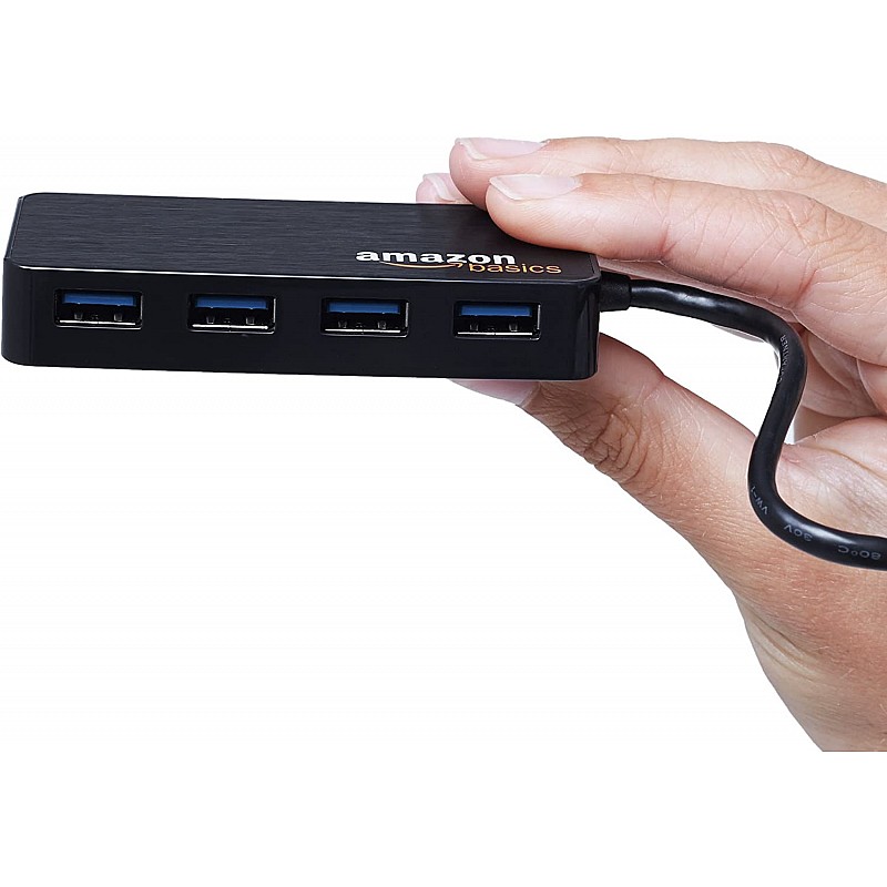 Amazon Basics 3-Port USB to USB 2.0 Ultra-Mini Hub Adapter