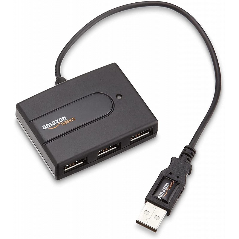 Amazon Basics 3-Port USB to USB 2.0 Ultra-Mini Hub Adapter