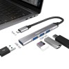 Amazon Basics 4-in-1 USB Hub with Type C Multiport Adapter, up to 5 Gbps Data Transfer Speed for PC, Laptops, MacBooks