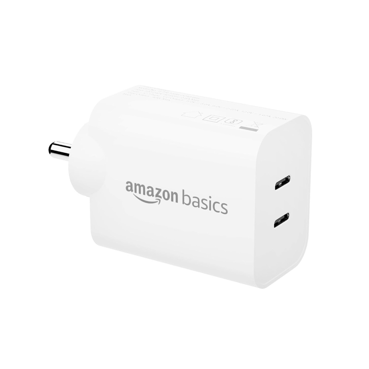 AmazonBasics Amazon Basics 40W Pd Dual Port Fast Charger | Dual USB-C Ports (20W Each) | Speed Technology | White AmazonBasics Amazon Basics 40W Pd Dual Port Fast Charger | Dual USB-C Ports (20W Each) | Speed Technology | White