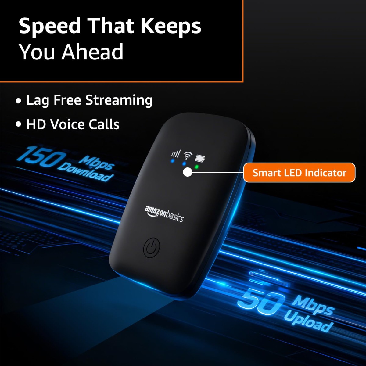 AmazonBasics Amazon Basics 4G LTE Wireless Dongle with All Sim Network Support|Single_Band Plug & Play Data Card Stick with Up to 150Mbps WiFi Hotspot AmazonBasics Amazon Basics 4G LTE Wireless Dongle with All Sim Network Support|Single_Band Plug & Play Data Card Stick with Up to 150Mbps WiFi Hotspot