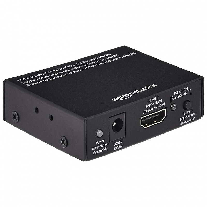 Amazon Basics 4K HDMI to HDMI and Audio (RCA Stereo or Spdif) 