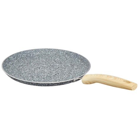 Amazon Basics Aluminium Non-Stick Dosa Tawa | Granite Finish | Induction Base | Dia:28 cm | Grey