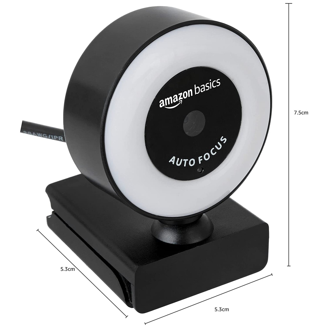 Amazon Basics Auto Focus Full HD 1080P 2.1 Megapixel 30 FPS Ring Light ...