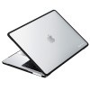 Amazon Basics Hard Shell Laptop Cover for MacBook Air 13-inch with Touch ID (Model M2) | Anti-Fingerprint Case (Matte Black & Semi-Transparent)