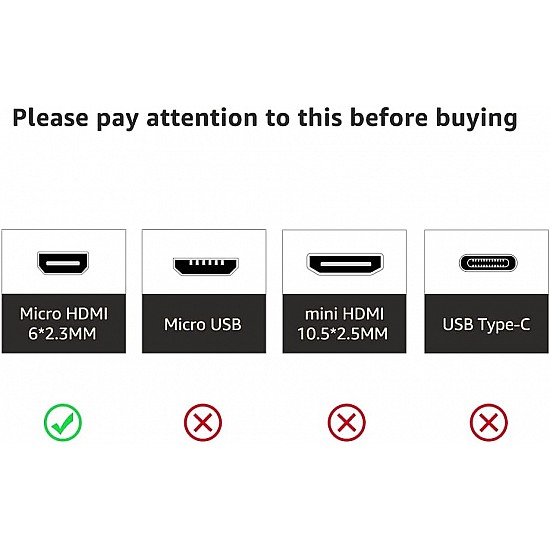 Amazon Basics - High speed micro HDMI cable on HDMI, latest standard, 0.91 meters