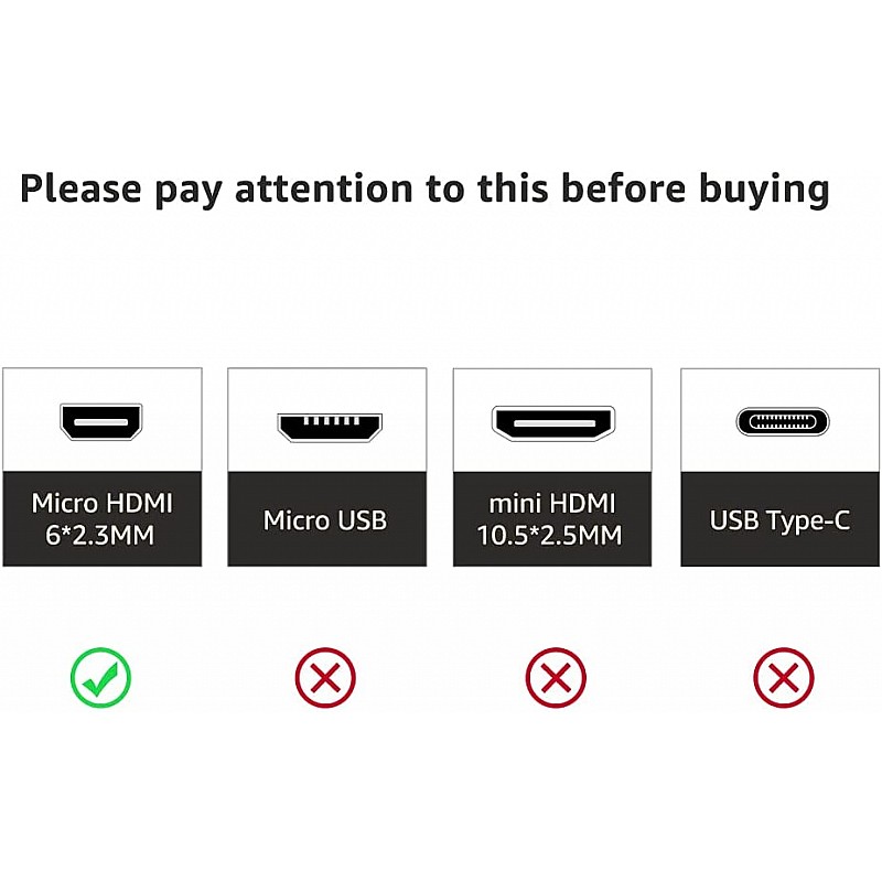 Amazon Basics - High speed micro HDMI cable on HDMI, latest standard, 0.91 meters