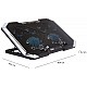 Airtree Laptop Cooling Pad with 7-Cool RGB LED Lighting Effects | USB Powered Gaming Laptop Cooler Stand 