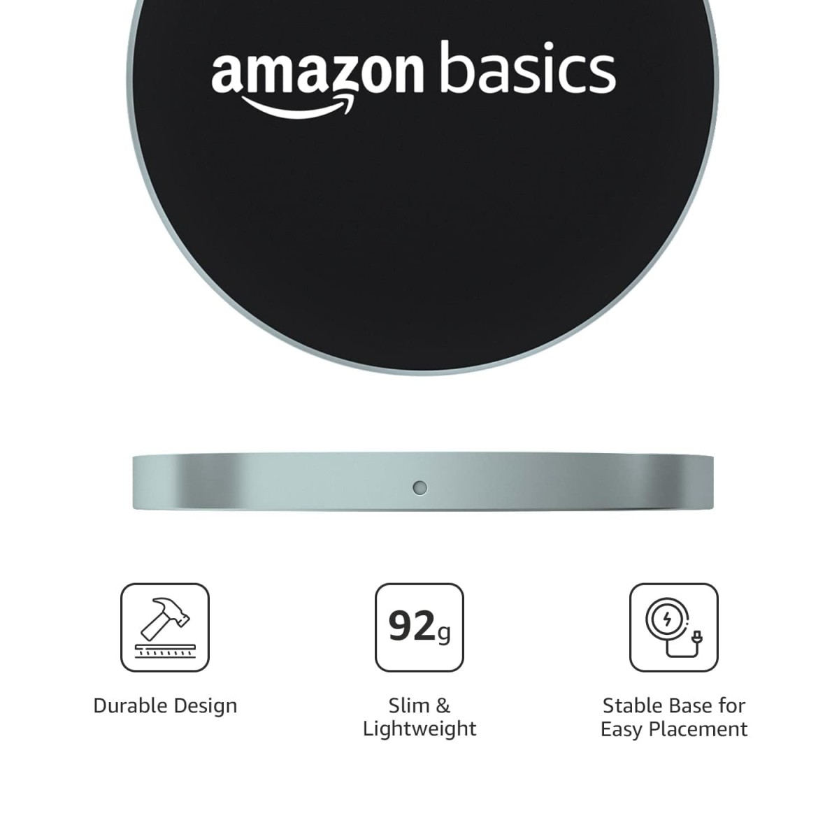 AmazonBasics Amazon Basics Magnetic Wireless Charger | 15W Fast Charging Circular Pad | Compatible with iPhone AmazonBasics Amazon Basics Magnetic Wireless Charger | 15W Fast Charging Circular Pad | Compatible with iPhone