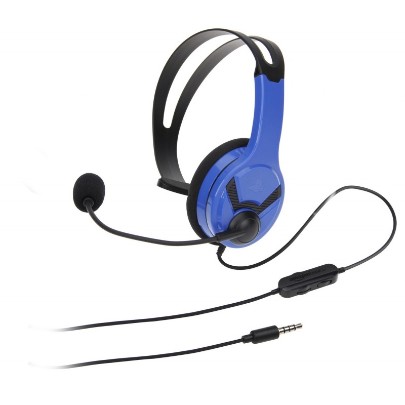 Amazon Basics Mono Chat Wired On Ear Headset for PlayStation 4 (Officially Licensed) - Blue