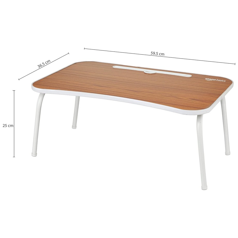 Amazon Basics Multipurpose Foldable Wood Laptop Table-Brown