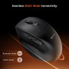 AmazonBasics Amazon Basics Pro Series 2.4G + Bluetooth + USB Triple Mode Wireless Ergonomic Mouse Black ABKY-M660
