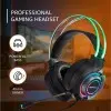 AmazonBasics Amazon Basics RGB Wired Gaming On Ear Gaming Headphone, 2 Meter Braided Cable, with mic, Suspension Design, 3.5mm Connector (USB A only