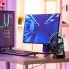 AmazonBasics Amazon Basics RGB Wired Gaming On Ear Gaming Headphone, 2 Meter Braided Cable, with mic, Suspension Design, 3.5mm Connector (USB A only