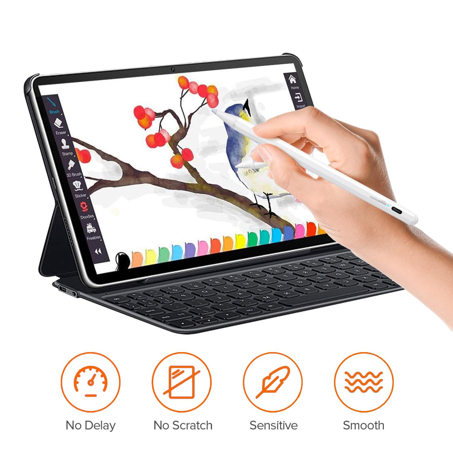Amazon Basics Upgraded 2nd Gen Stylus Pen for iPad | ONLY for iPad ...