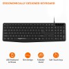 Amazon Basics Wired Keyboard and Mouse Combo l 1200 DPI l for Windows, Mac OS Computer