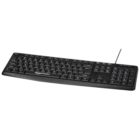 Amazon Basics Wired Keyboard and Mouse Combo l 1200 DPI l for Windows, Mac OS Computer