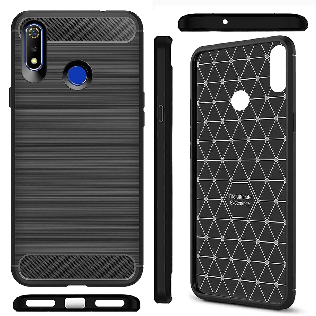 Amazon Brand - Solimo Back Cover Case for Realme 3 / Realme 3i | Compatible for Realme 3 / Realme 3i Back Cover Case Matte Black)
