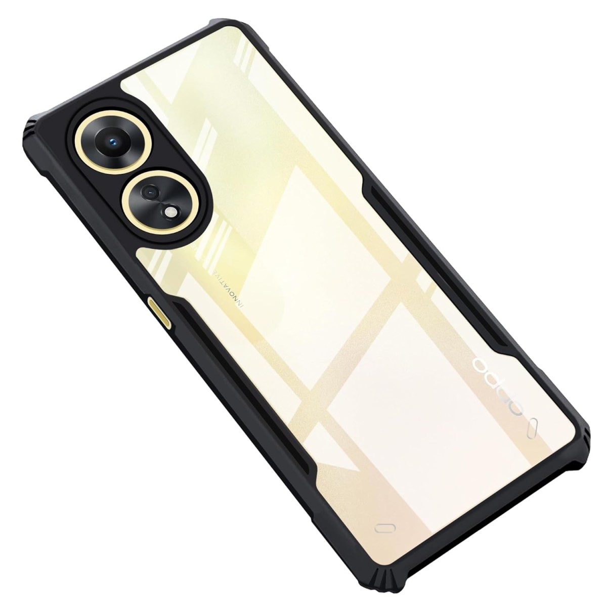 Amazon Brand - Solimo Basic Case for A38 Oppo A18 (4G) (Acrylic_Black)