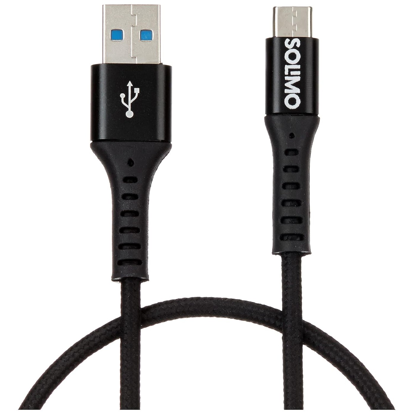 Solimo Log Amazon Brand - Solimo Fast Charging Braided Type C Data Cable Joint ...