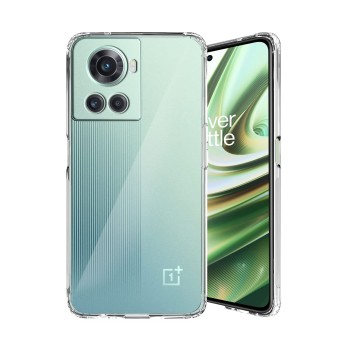 Amazon Brand - Solimo Thermoplastic Polyurethane Anti Dust Plug Mobile Cover (Soft & Flexible Back case) for OnePlus 10R 5G, Clear