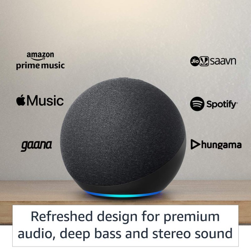 Amazon Echo (4th Gen) | Premium sound powered by Dolby and Alexa (Black) Refurbished Amazon Echo (4th Gen) | Premium sound powered by Dolby and Alexa (Black) Refurbished
