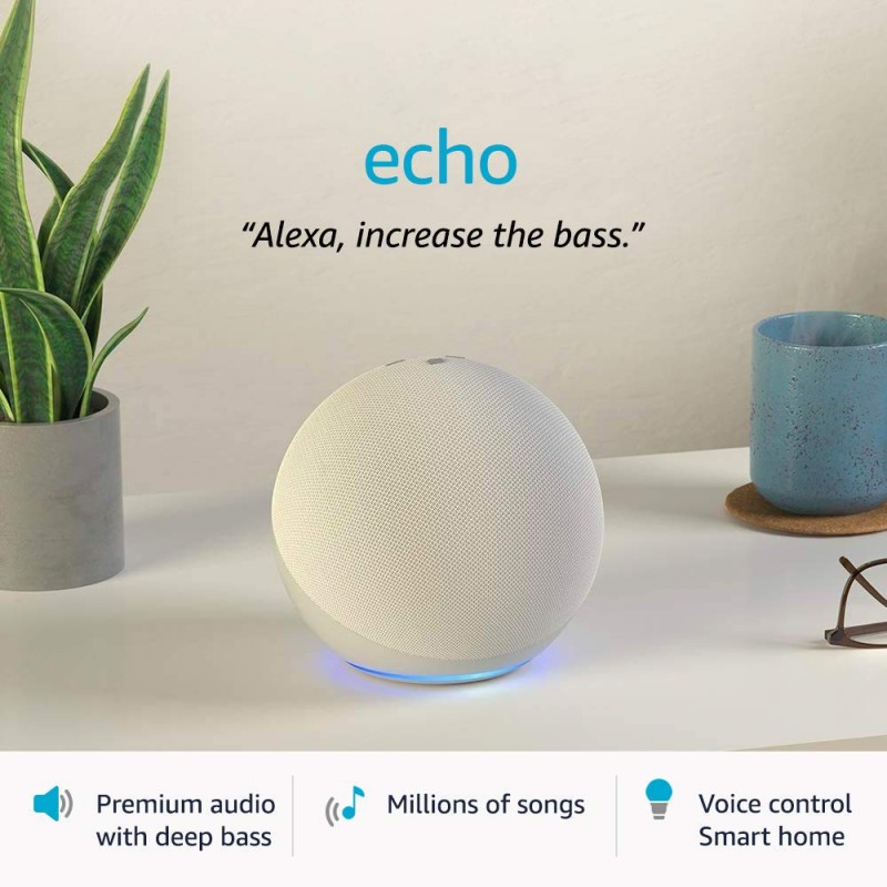 Amazon Echo (4th Gen) | Premium sound powered by Dolby and Alexa (Black) Refurbished Amazon Echo (4th Gen) | Premium sound powered by Dolby and Alexa (Black) Refurbished