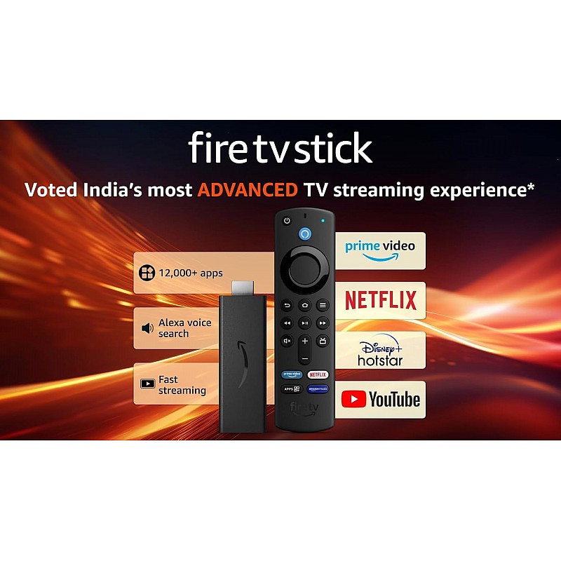 Amazon Fire TV Stick with Alexa Voice Remote (includes TV and app controls) | HD streaming device