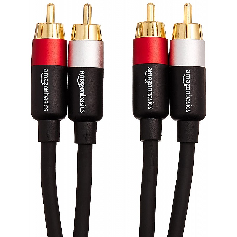 AmazonBasics 1/2-Male to 2-Male RCA Audio interconnects - 8 feet, 2-Male to 2-Male