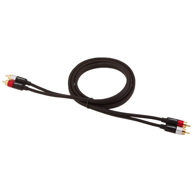 AmazonBasics 1/2-Male to 2-Male RCA Audio interconnects - 8 feet, 2-Male to 2-Male AmazonBasics 1/2-Male to 2-Male RCA Audio interconnects - 8 feet, 2-Male to 2-Male
