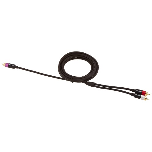 AmazonBasics 1/2-Male to 2-Male RCA Audio interconnects - 8 feet, 2-Male to 2-Male AmazonBasics 1/2-Male to 2-Male RCA Audio interconnects - 8 feet, 2-Male to 2-Male