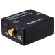 Airtree Digital Optical Coax to Analog RCA Audio Converter Adapter with Fiber Cable