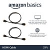 AmazonBasics High-Speed HDMI Cable,3 Feet (Black,2-Pack)-Supports Ethernet,3D,4K video AmazonBasics High-Speed HDMI Cable,3 Feet (Black,2-Pack)-Supports Ethernet,3D,4K video