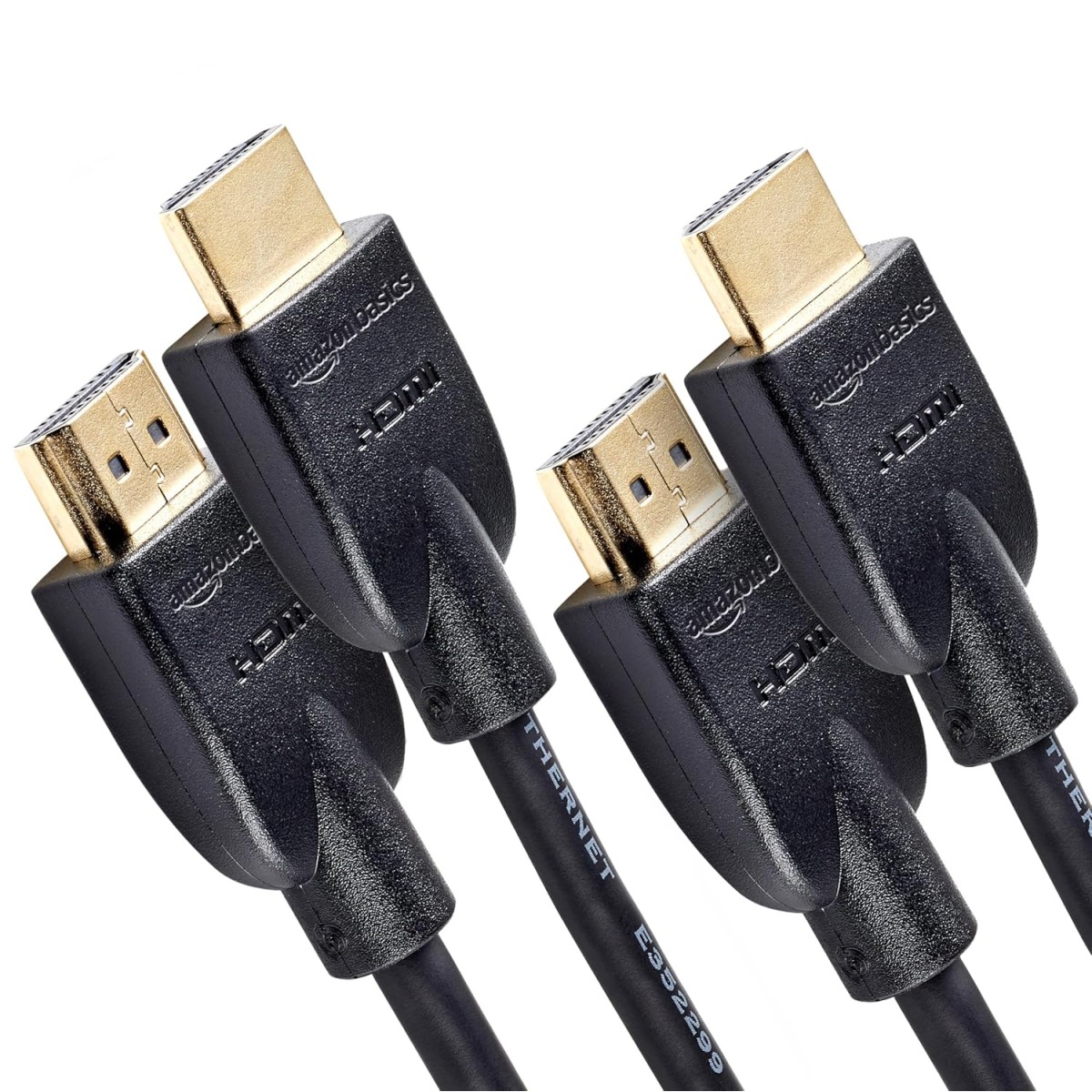 AmazonBasics High-Speed HDMI Cable,3 Feet (Black,2-Pack)-Supports Ethernet,3D,4K video