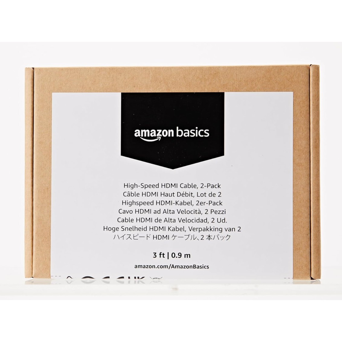 AmazonBasics High-Speed HDMI Cable,3 Feet (Black,2-Pack)-Supports Ethernet,3D,4K video