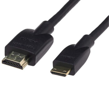 AmazonBasics Premium Flexible HDMI Cable and Mini HDMI Adapter, 6-Feet, Black, NOT Compatible with Mobile Phones and Laptops AmazonBasics Premium Flexible HDMI Cable and Mini HDMI Adapter, 6-Feet, Black, NOT Compatible with Mobile Phones and Laptops