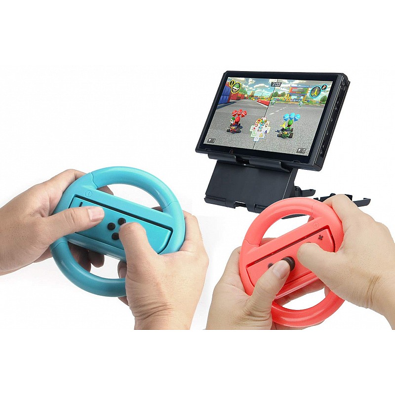 Airtree Steering Wheel Controller for Nintendo Switch - Set of 2, Blue And Red