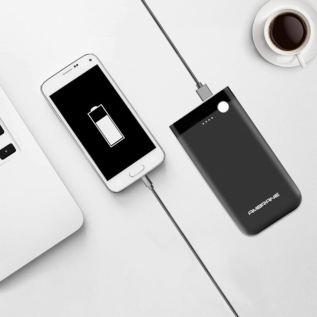 Ambrane 10000mAh Li-Polymer Powerbank with Fast Charging (PP-11, Black) refurbished