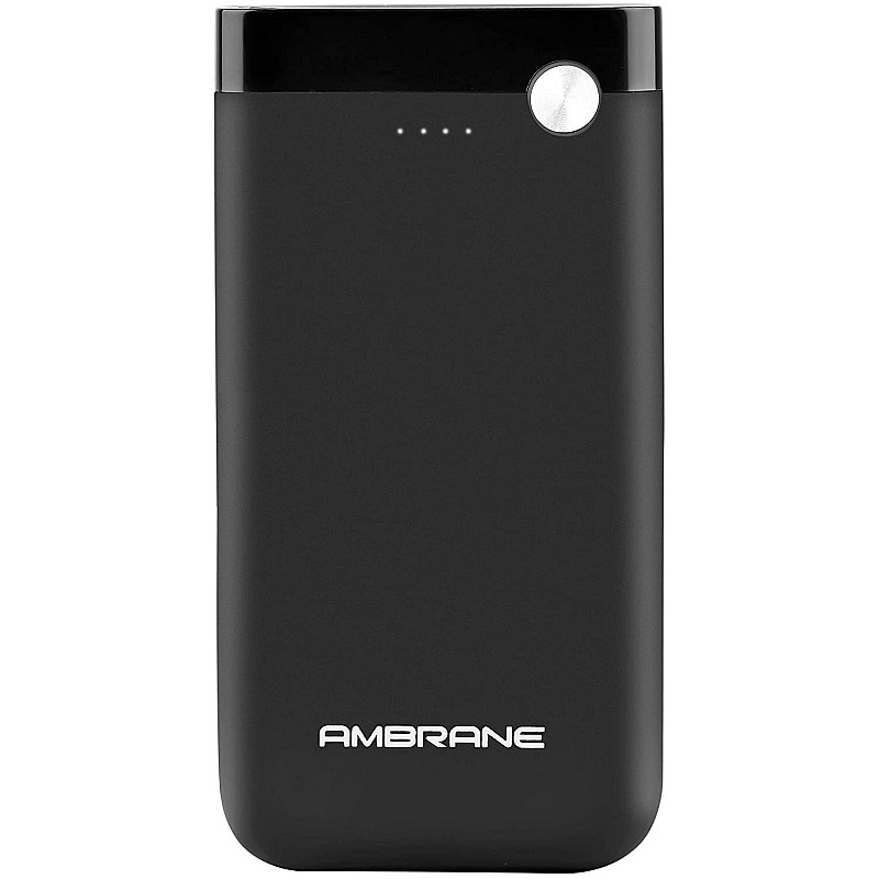 Ambrane 10000mAh Li-Polymer Powerbank with Fast Charging (PP-11, Black) Refurbished