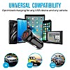 Ambrane 36W Fast Car Charger with Dual Output Quick Charge 3.0 Compatible with all Cars ACC29QC Black